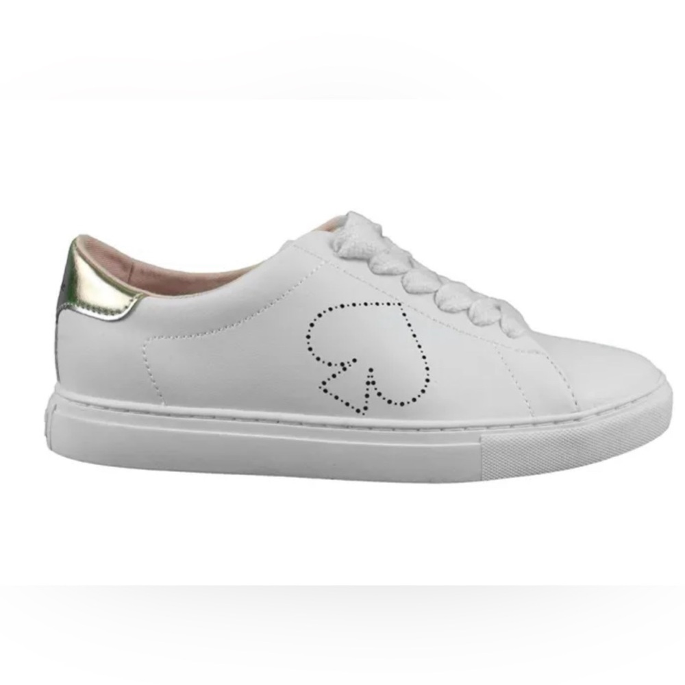 KATE SPADE white & gold angelise women’s sneakers